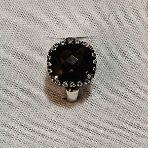 Elegant smoke topaz Ring